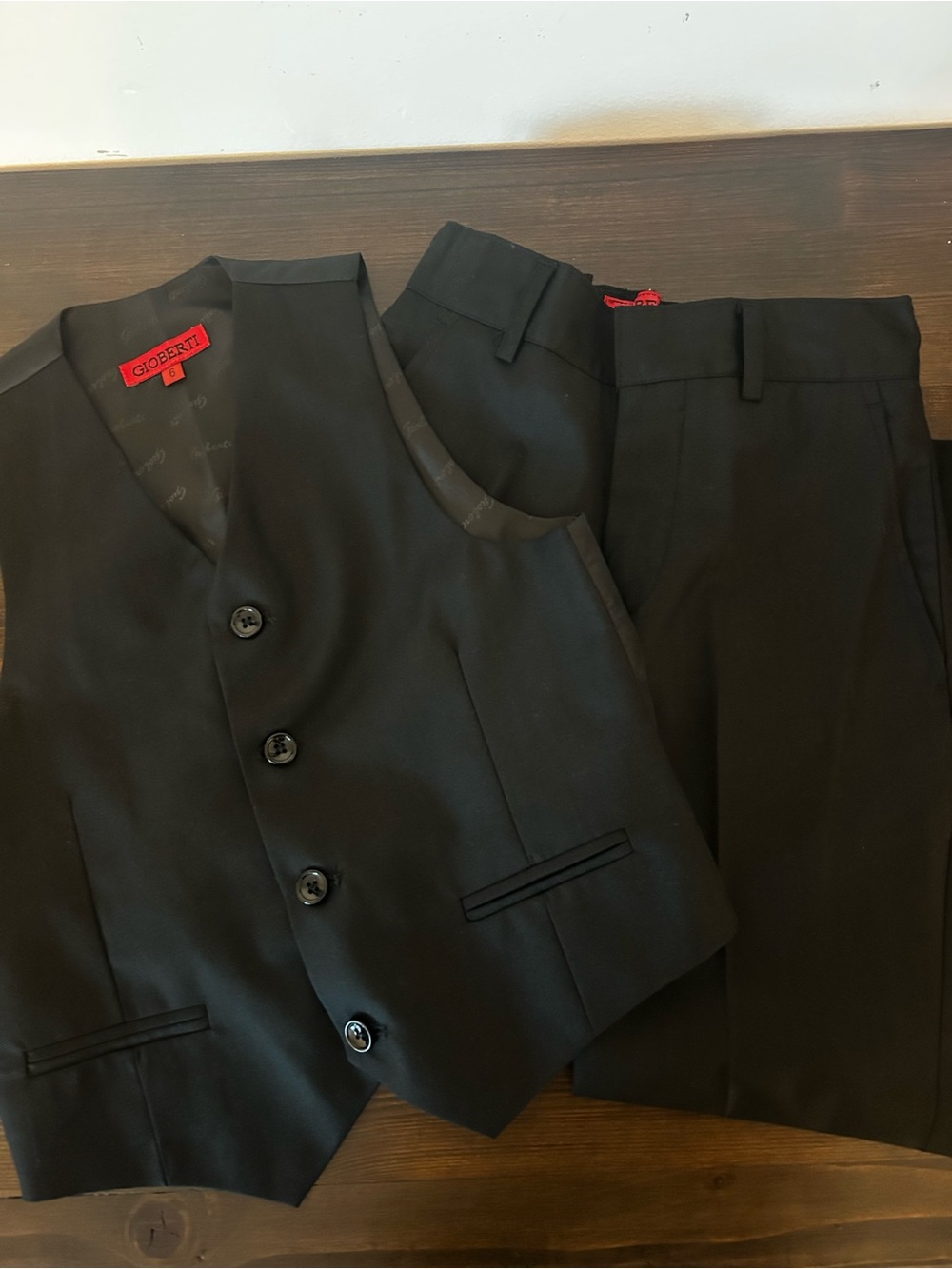 Boy’s Black Suit Vest & Pants